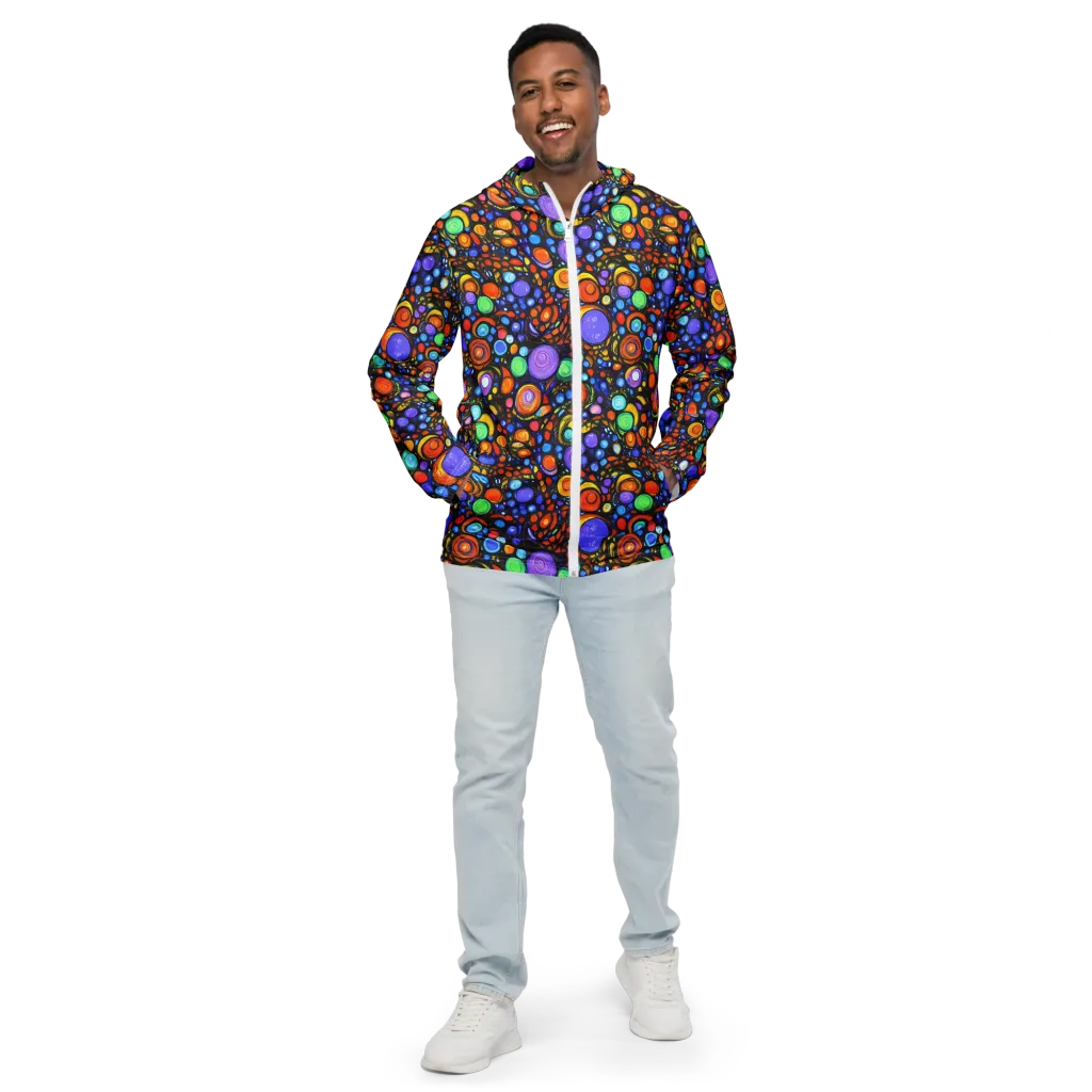 Psychedelic Constellation on Men's Windbreaker — Front