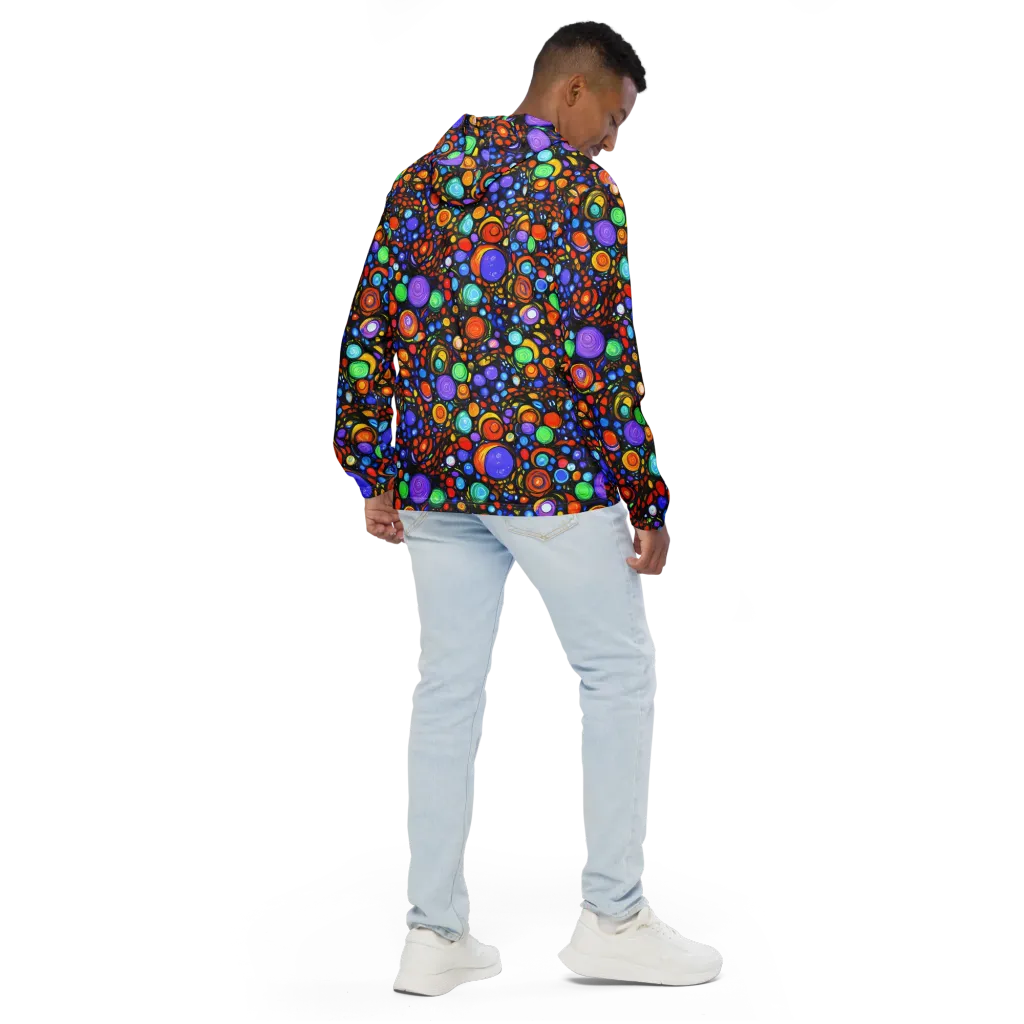 Psychedelic Constellation on Men's Windbreaker — Back