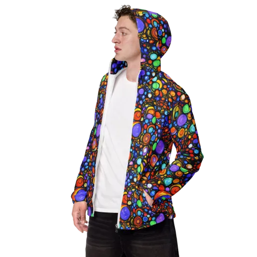 Psychedelic Constellation on a Men's Windbreaker