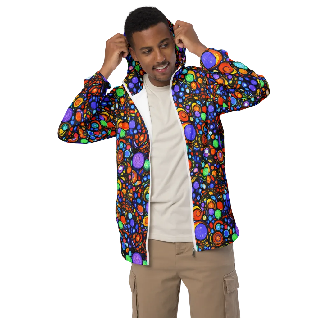 Psychedelic Constellation on Men's Windbreaker — Front