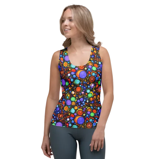 Psychedelic Constellation on a Women's Tank Top