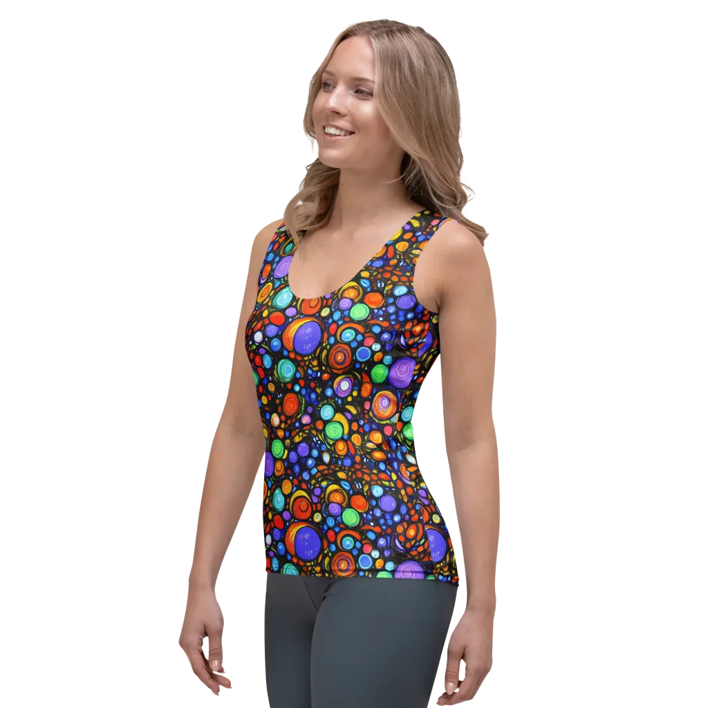 Psychedelic Constellation on Women's Tank Top — Left Front