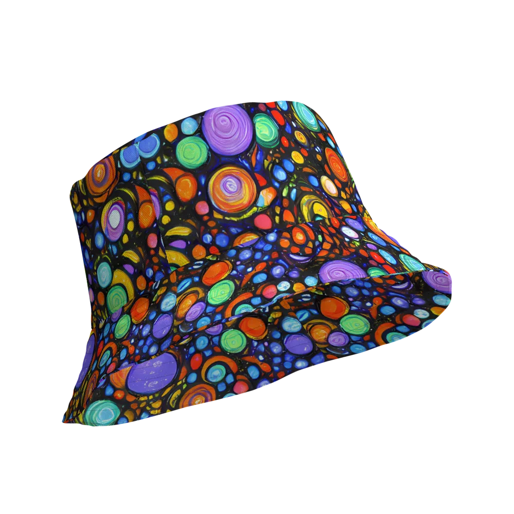 Psychedelic Constellation on Reversible Bucket Hat — Product details Outside
