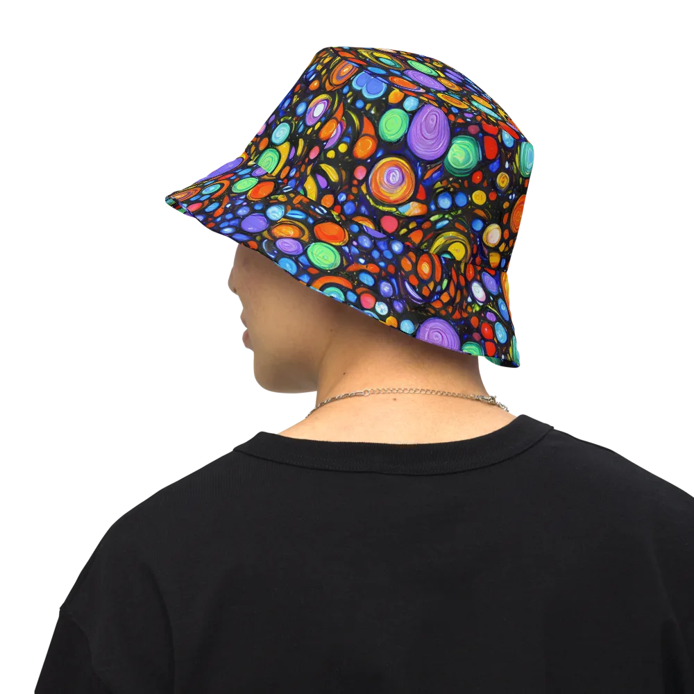 Psychedelic Constellation on Reversible Bucket Hat — Back Inside
