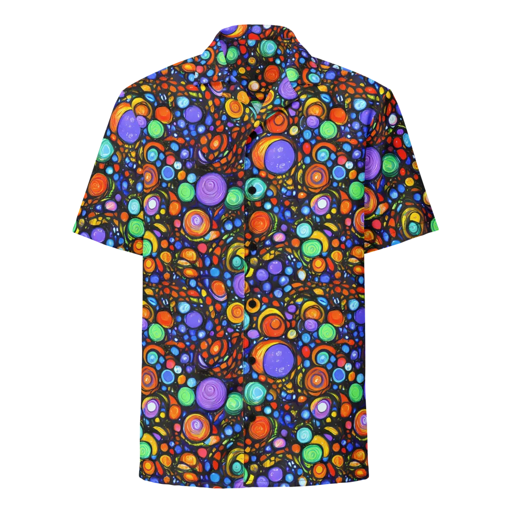 Psychedelic Constellation on Button Shirt — Front