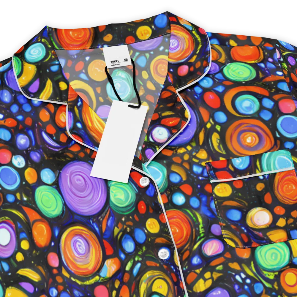 Psychedelic Constellation on Women's Short Sleeve Pajama Top — Product details