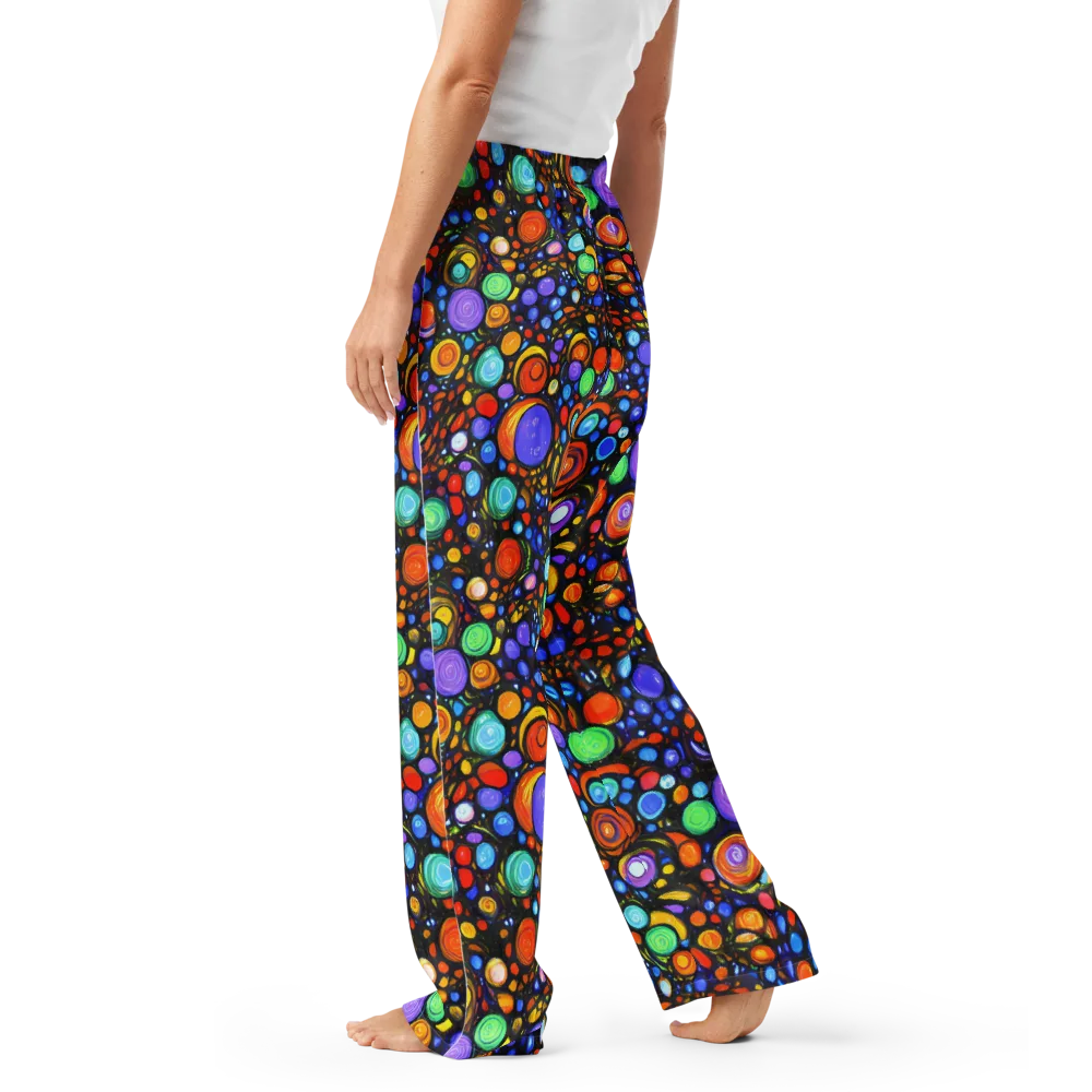 Psychedelic Constellation on Women's Pajama Pants — Left