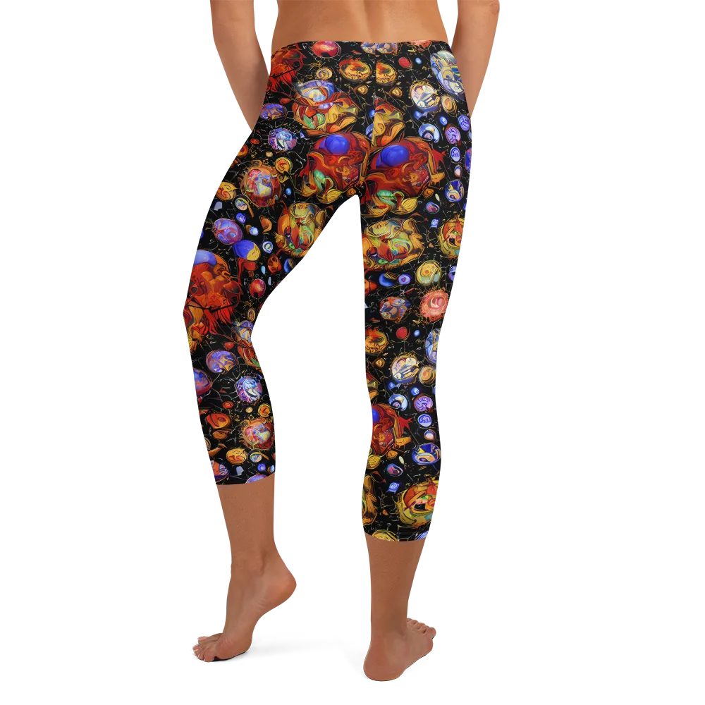 Infinite Orbs on Capri Leggings — Back
