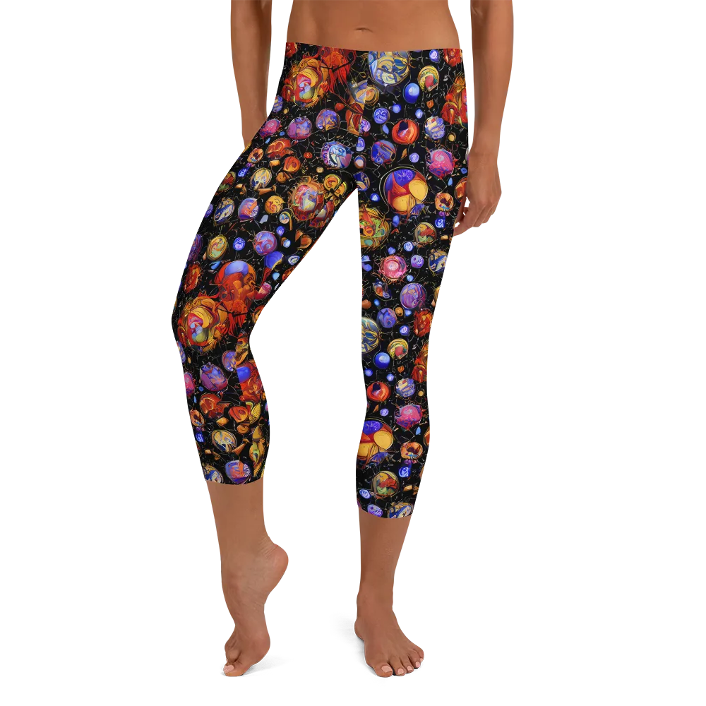 Infinite Orbs on Capri Leggings — Front
