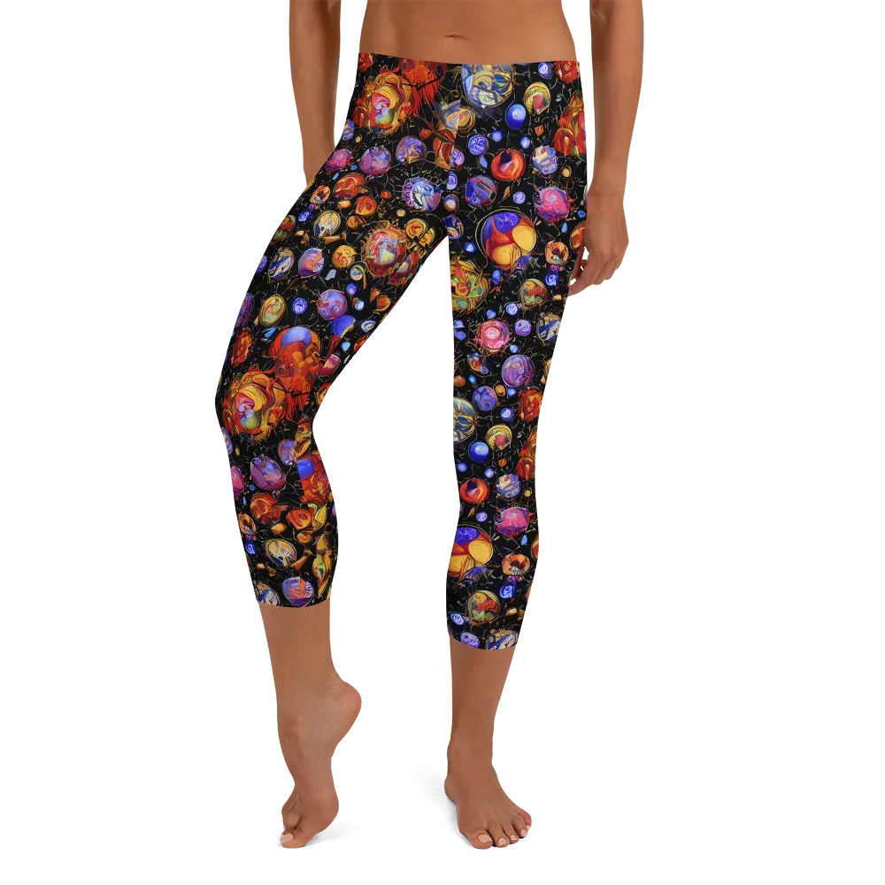 Infinite Orbs on Capri Leggings — Front