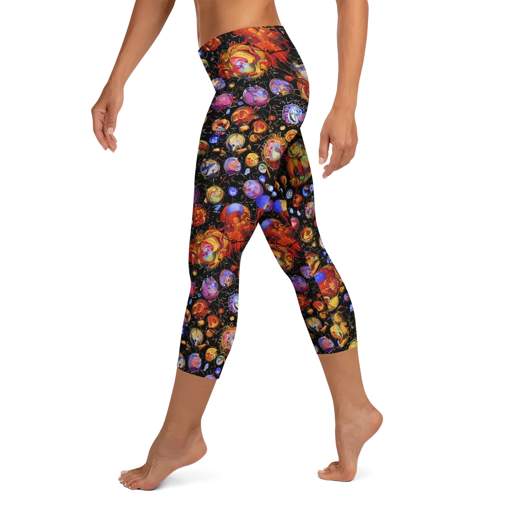 Infinite Orbs on Capri Leggings — Left