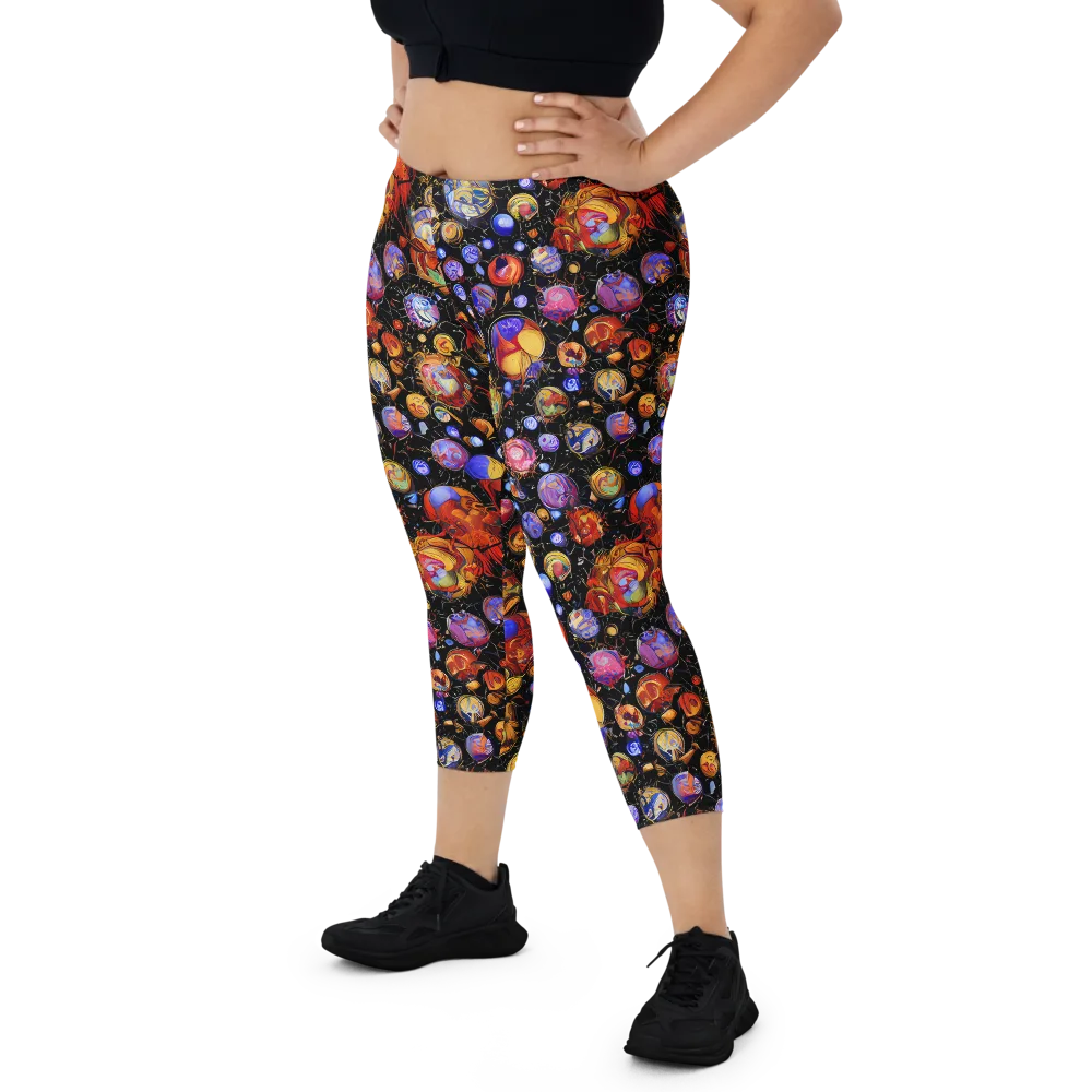 Infinite Orbs on Capri Leggings — Front