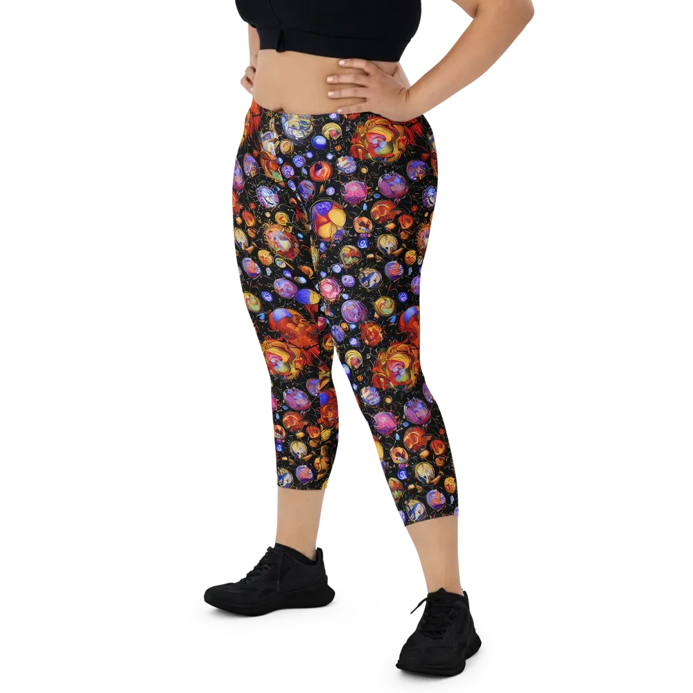 Infinite Orbs on Capri Leggings — Front