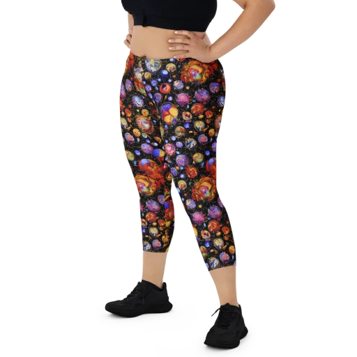 Infinite Orbs on a Capri Leggings
