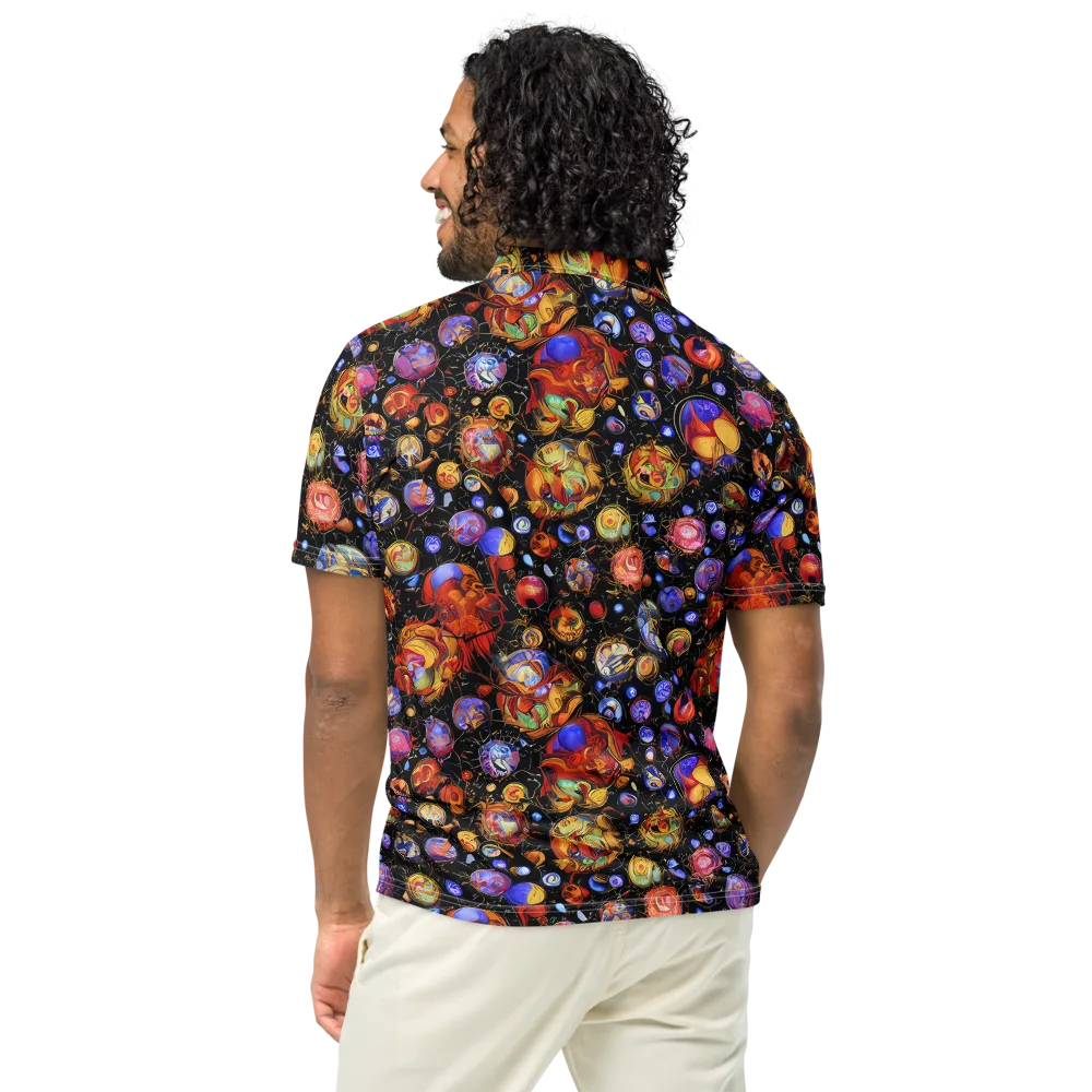 Infinite Orbs on Men's Slim Fit Polo Shirt — Back