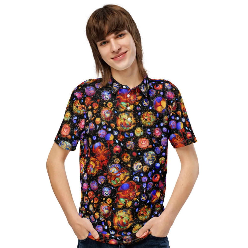 Infinite Orbs on Men's Slim Fit Polo Shirt — Front