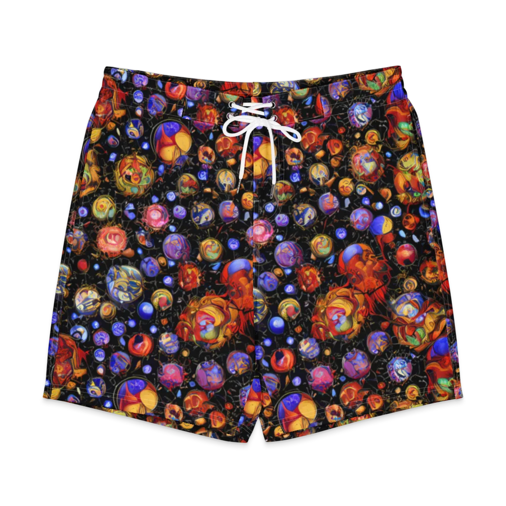 Infinite Orbs on Men's Board Shorts — Front