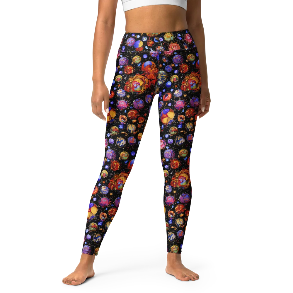 Infinite Orbs on Yoga Leggings — Front