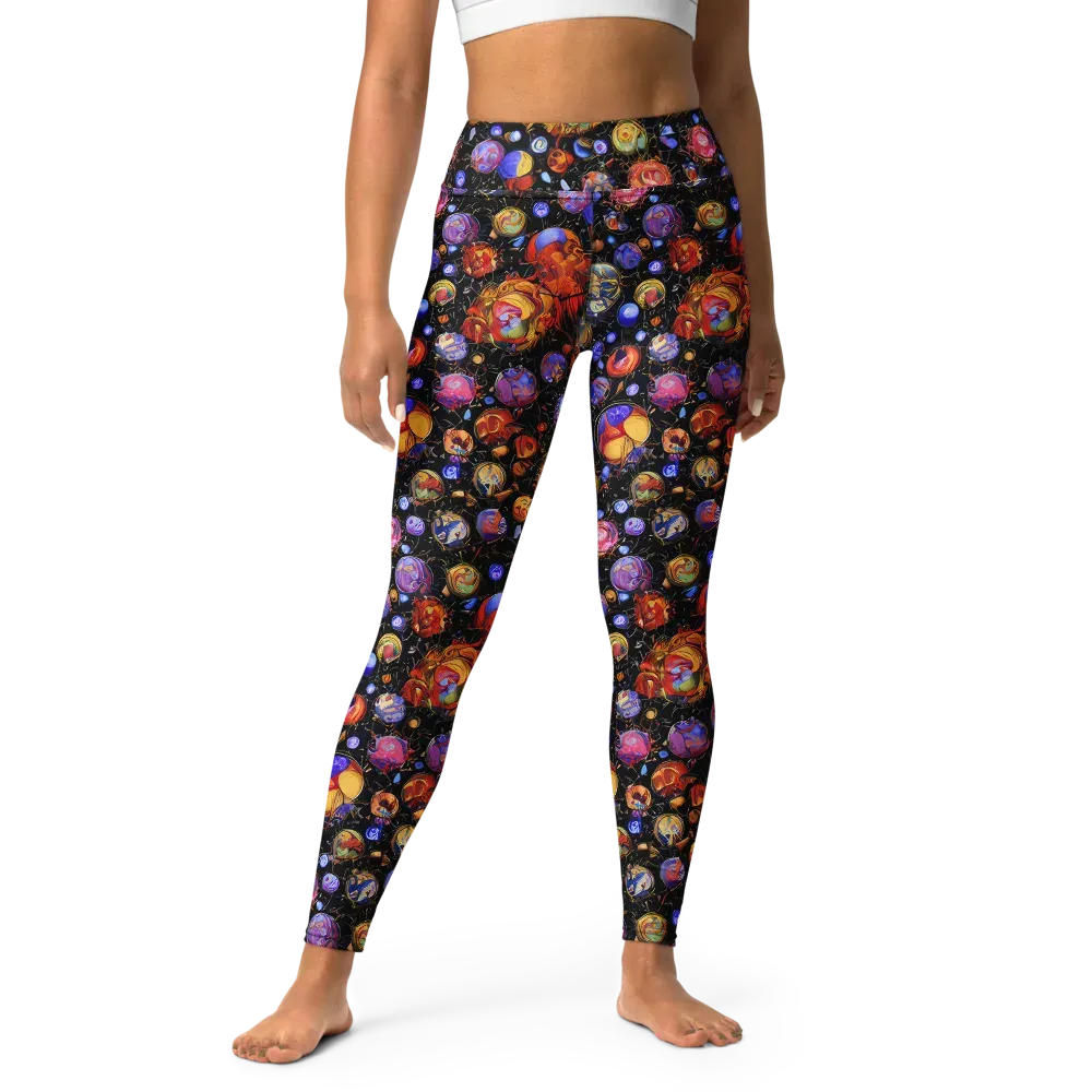 Infinite Orbs on Yoga Leggings — Front
