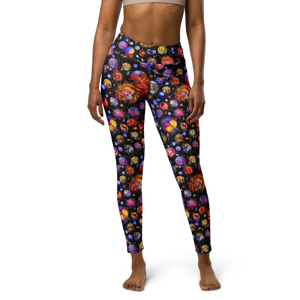 Infinite Orbs on Yoga Leggings — Front