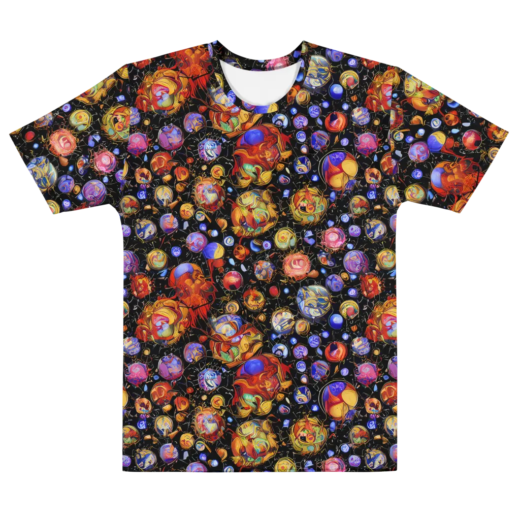 Infinite Orbs on Men's Cotton Crew Neck T-Shirt — Front
