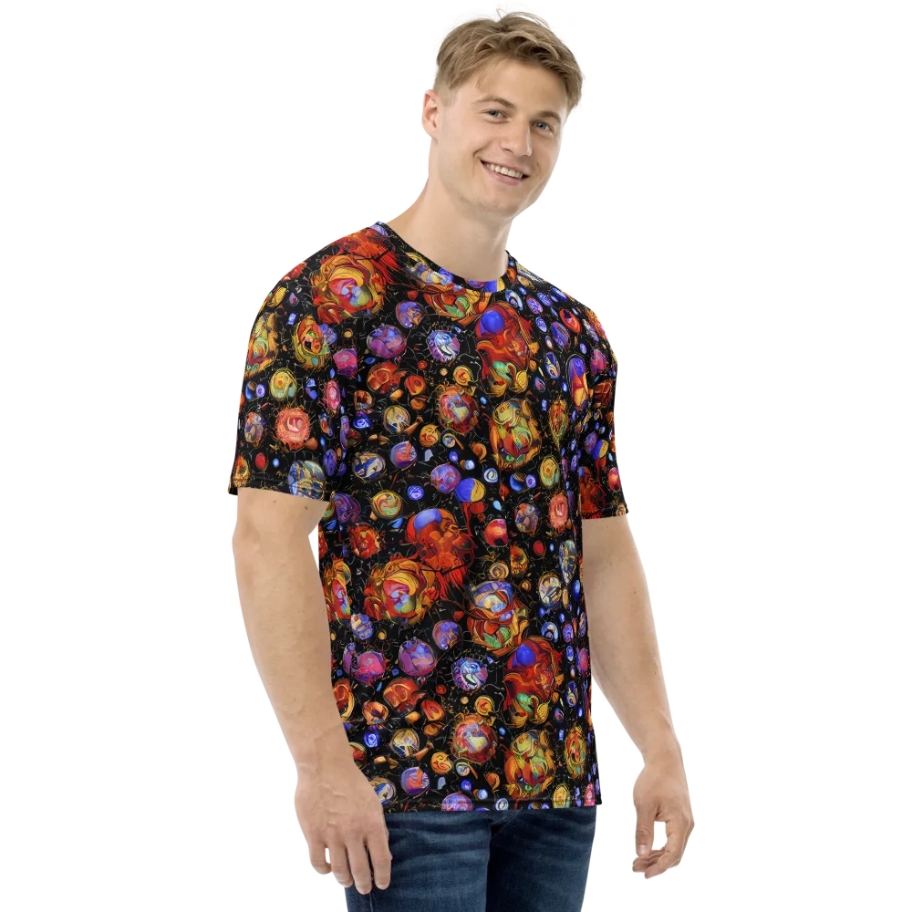 Infinite Orbs on Men's Crew Neck T-Shirt — Right