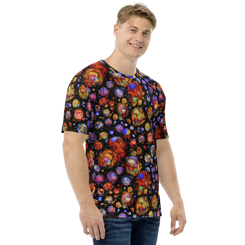 Infinite Orbs on Men's Crew Neck T-Shirt — Right