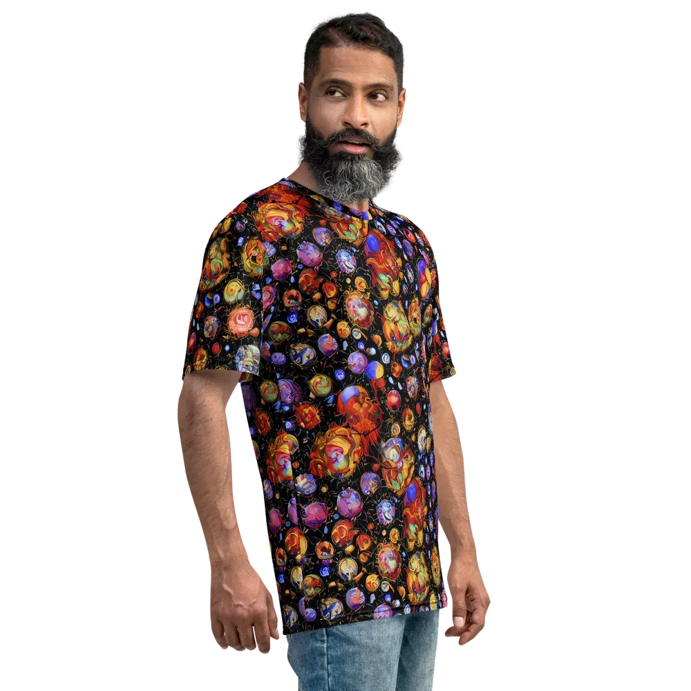 Infinite Orbs on Men's Crew Neck T-Shirt — Right