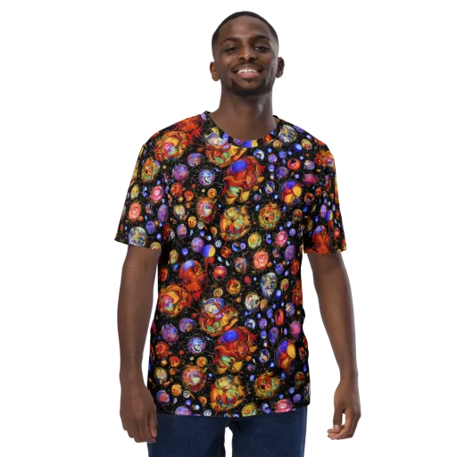 Infinite Orbs on a Men's Crew Neck T-Shirt