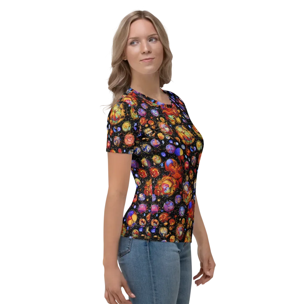 Infinite Orbs on Women's Crew Neck T-Shirt — Right