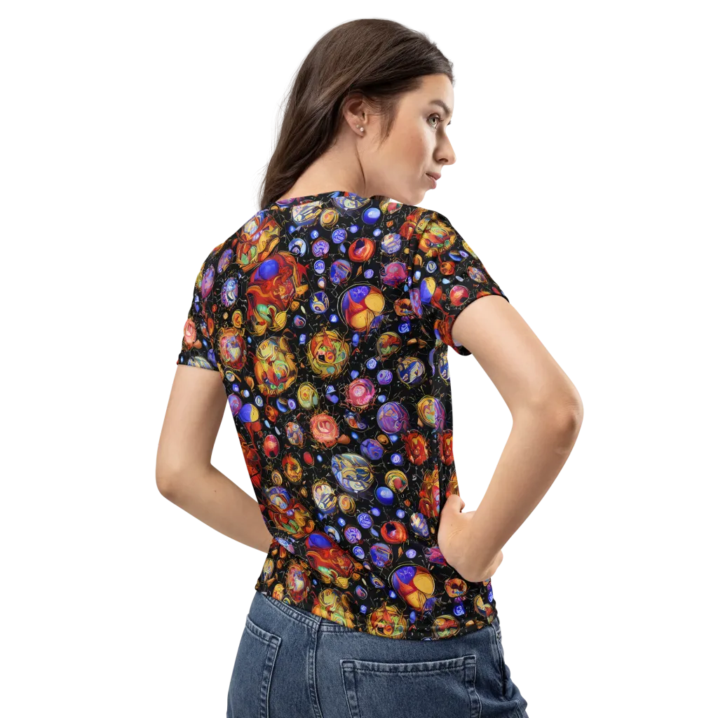 Infinite Orbs on Women's Crew Neck T-Shirt — Back