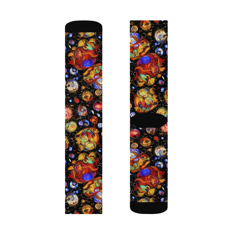 Infinite Orbs on Socks — Left Sock