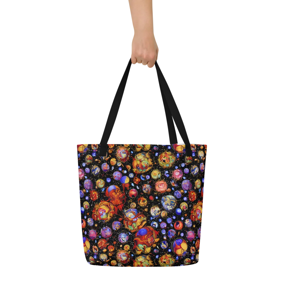 Infinite Orbs on Large Tote Bag W/ Pocket — Front