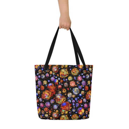 Infinite Orbs on a Large Tote Bag W/ Pocket
