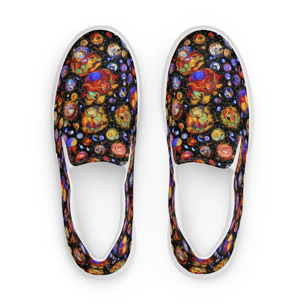 Infinite Orbs on Women's Slip-On Canvas Shoes — Front