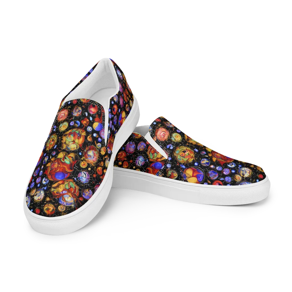 Infinite Orbs on Women's Slip-On Canvas Shoes — Left Front
