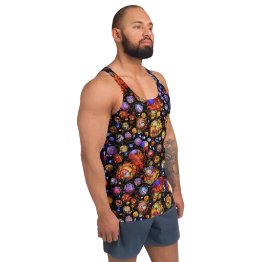 Infinite Orbs on a Men's Tank Top