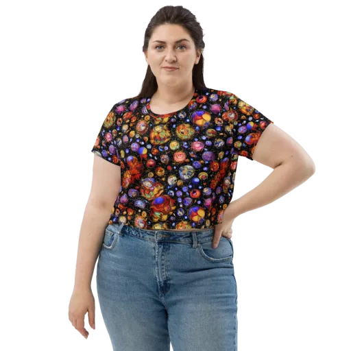Infinite Orbs on a Crop Tee