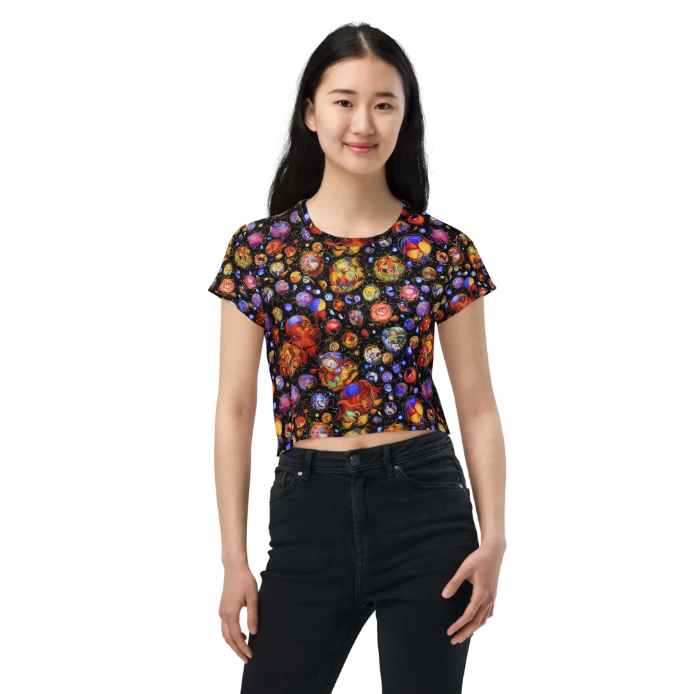 Infinite Orbs on Crop Tee — Front
