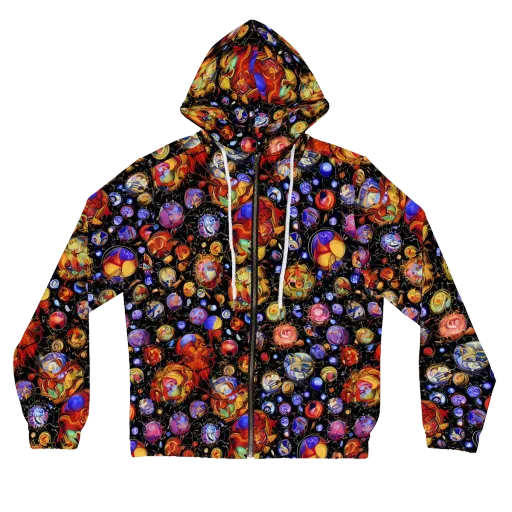 Infinite Orbs on a Women's Full-Zip Hoodie