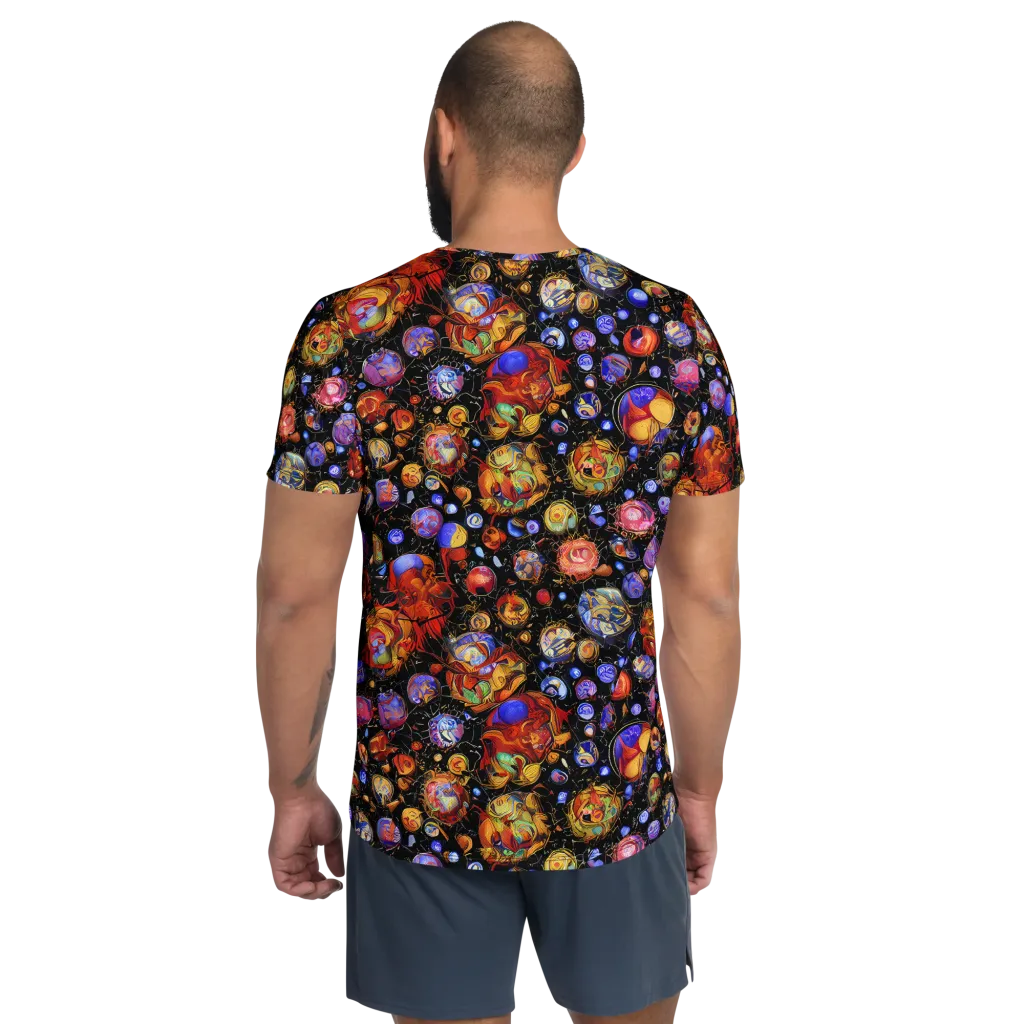 Infinite Orbs on Men's Athletic T-Shirt — Back