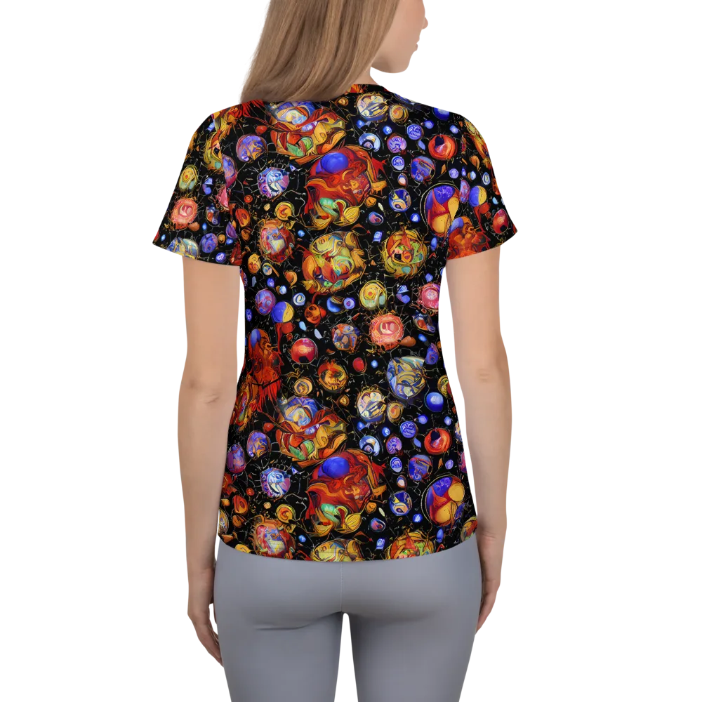 Infinite Orbs on Women's Athletic T-Shirt — Back