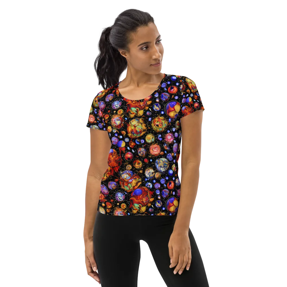 Infinite Orbs on Women's Athletic T-Shirt — Front