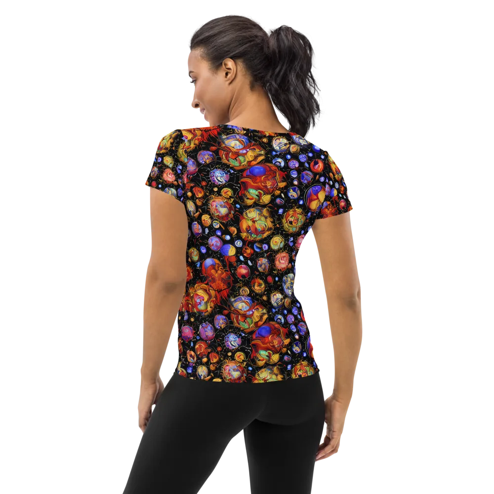 Infinite Orbs on Women's Athletic T-Shirt — Back