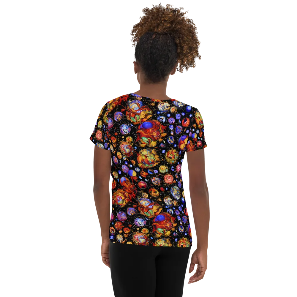Infinite Orbs on Women's Athletic T-Shirt — Back