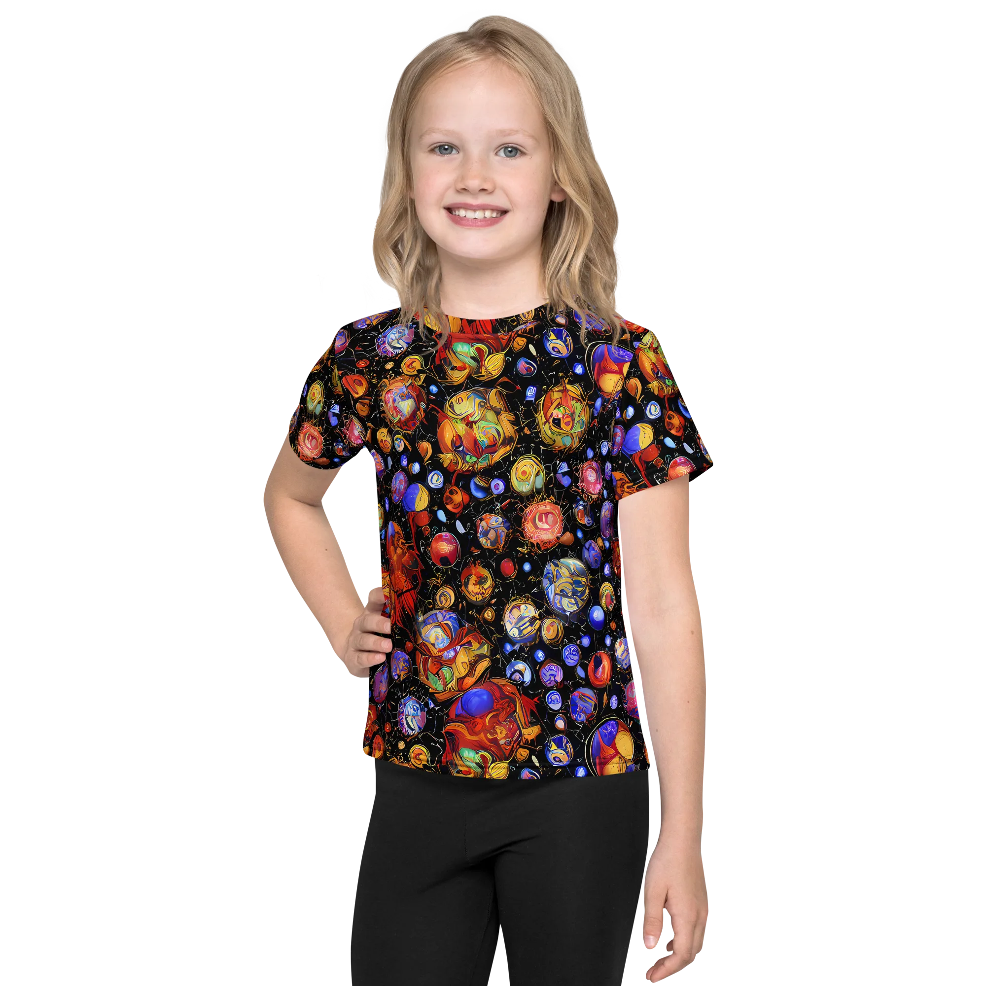 Infinite Orbs on Kids Crew Neck T-Shirt — Front