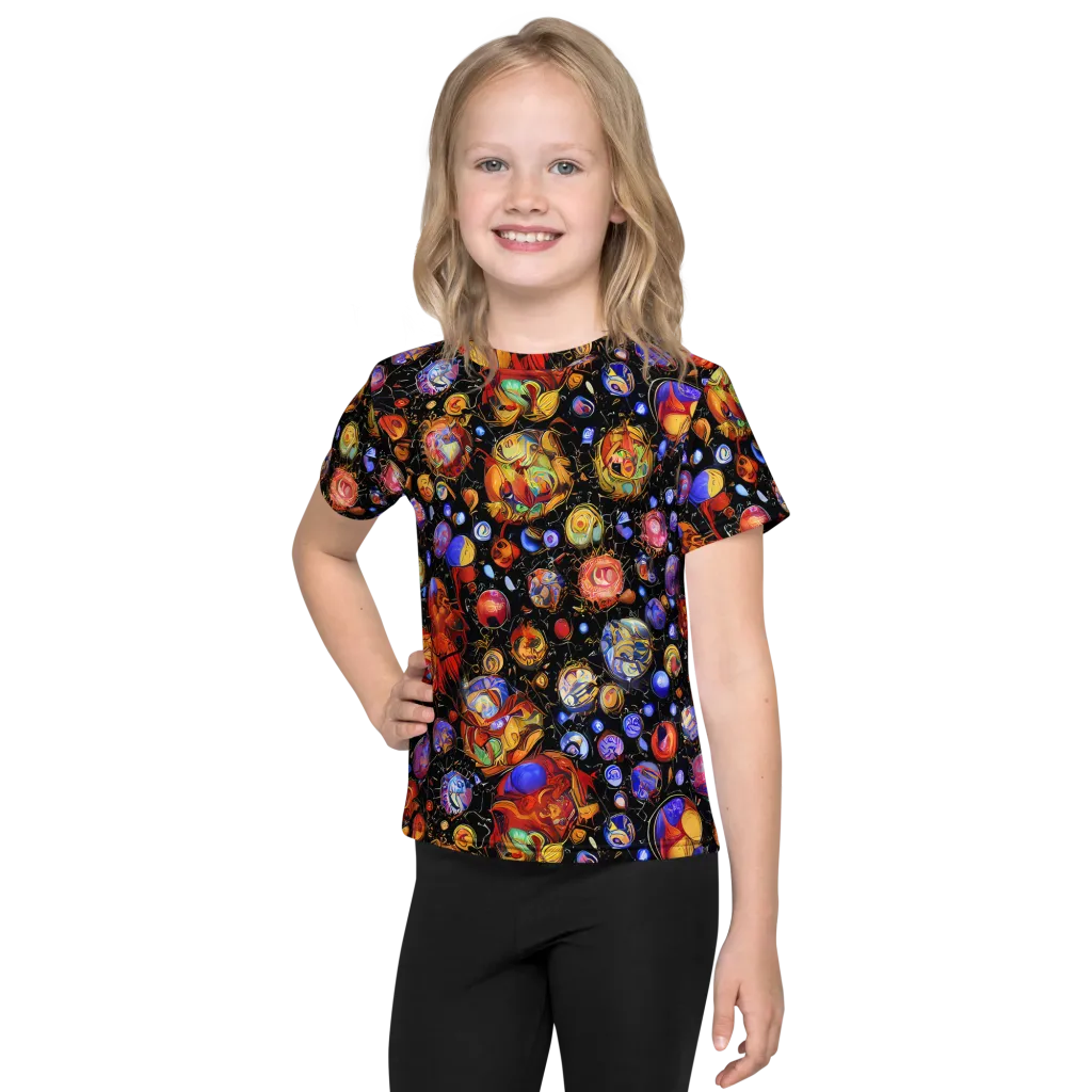 Infinite Orbs on Kids Crew Neck T-Shirt — Front
