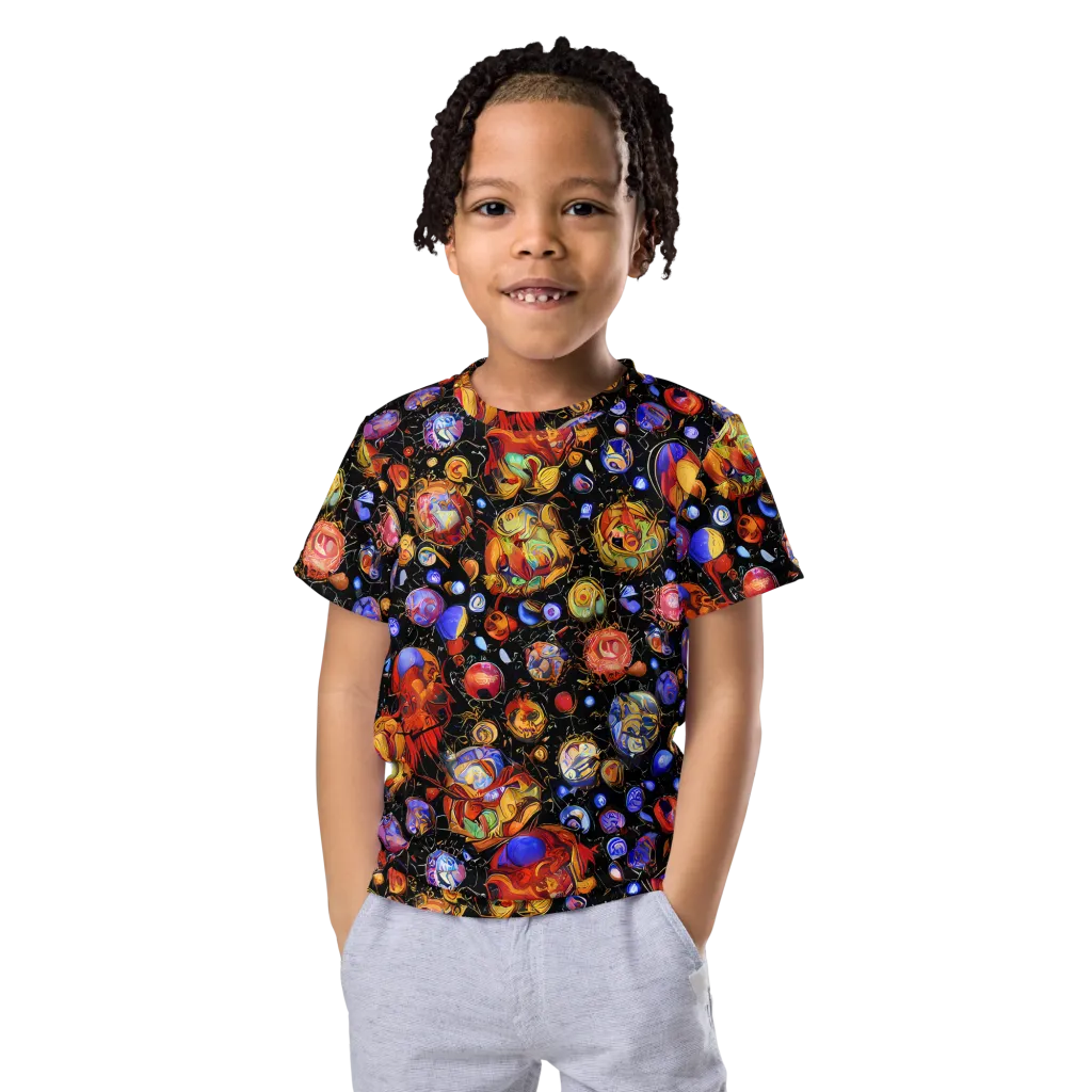 Infinite Orbs on Kids Crew Neck T-Shirt — Front