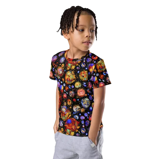 Infinite Orbs on a Kids Crew Neck T-Shirt