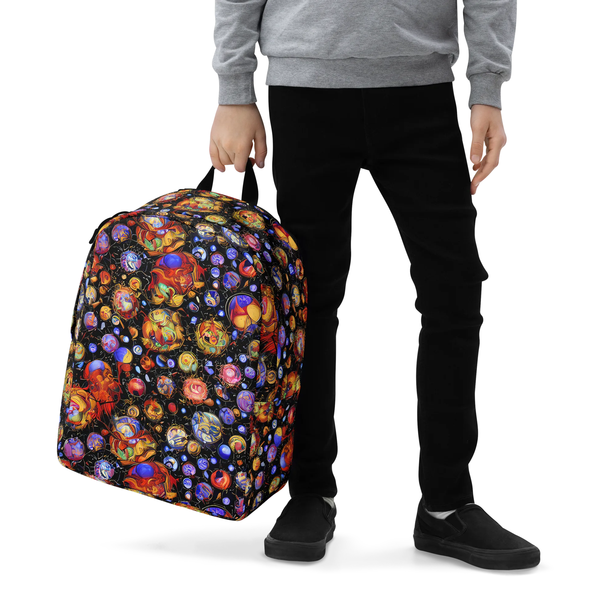 Infinite Orbs on Minimalist Backpack — Zoomed-in